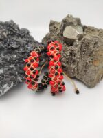 Tetra-Line Huayruros and Black Chirmi Amazonian Seed Bracelet - Image 2