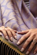 Baby Alpaca and Silk Peruvian Shawl: Lilac and Beige softness - Image 4