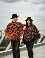 Handwoven Peruvian Baby Alpaca Poncho | Inca Inspired Wool Peruvian Poncho - Image 2
