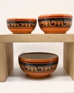 Set of 3 Peruvian Hand-Painted Ceramic Bowls - Night Model - Image 5