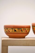 Set of 3 Peruvian Hand-Painted Ceramic Bowls - Yellow Model - Image 6