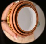 Set of 3 Peruvian Hand-Painted Ceramic Bowls - Yellow Model - Image 4