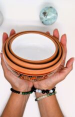 Set of 3 Peruvian Hand-Painted Ceramic Bowls - Natural Model