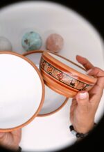 Set of 3 Peruvian Hand-Painted Ceramic Bowls - Natural Model - Image 4