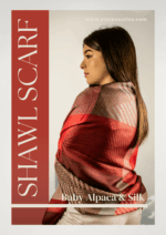 Luxurious Baby-Alpaca & Silk Peruvian Shawl – Red & Gray Elegance - Image 5