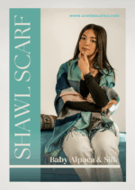 🌟 Elegant Baby-Alpaca & Silk Peruvian Shawl – Turquoise Geometric Design - Image 2