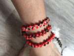 Double Line Bracelet of Huayruros and Chirmi Amazonian Seeds - Peruvian Artisanal Bracelet - Image 2