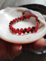 Double Line Bracelet of Huayruros and Chirmi Amazonian Seeds - Peruvian Artisanal Bracelet - Image 6