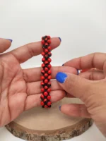 Triple Line Huayruros Amazonian Seed Bracelet - Peruvian natural bracelet - Image 2