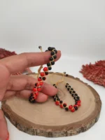 Double Line Bracelet of Huayruros and Chirmi Amazonian Seeds - Peruvian Artisanal Bracelet - Image 7