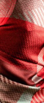 Luxurious Baby-Alpaca & Silk Peruvian Shawl – Red & Gray Elegance - Image 4