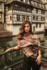 Peruvian Patterned Scarf-Shawl | Reversible Pink-DarkRed-Green| Inka Peruvian Pashmina - Image 3