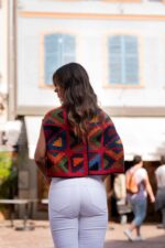 Red Baby Alpaca Vest – Open Front Inca Design | Handwoven Peruvian Wool, Ethical & Sustainable Luxury - Image 4