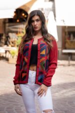 Red Baby Alpaca Vest – Open Front Inca Design | Handwoven Peruvian Wool, Ethical & Sustainable Luxury - Image 3