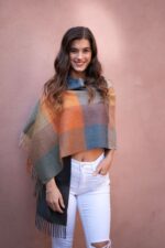 Luxurious Peruvian Baby Alpaca Shawl-Scarf | 100% Baby Alpaca | Color: TOBACCO | Alpaca Shawl