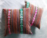 Peruvian Flair in Alsace: Handcrafted Peruvian-Inspired Cushion Cover- 45x45 cm - Chincheros Fabric - Image 2