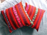 Peruvian Flair in Alsace: Handcrafted Peruvian-Inspired Cushion Cover- 45x45 cm - Chincheros Fabric - Image 9