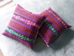 Peruvian Flair in Alsace: Handcrafted Peruvian-Inspired Cushion Cover- 45x45 cm - Chincheros Fabric - Image 3