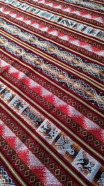 Tablecloth Handwoven Bolivian-Peruvian Style Loom (Stitching/Overlocking) - Puno Weaving Craft - Q'ero Mestana 60x70 cm - Image 2