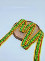 Set of 6 Handwoven Peruvian Ribbons – 100% Artisanal & Naturally Dyed – 1m x 2.5cm - Random colors - Image 2