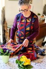 Mauve Baby Alpaca Vest – Inca Geometric Front | Handwoven Peruvian Wool Pullover, Open Front, 100% Natural Fiber – Fair Trade - Image 6