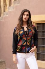 Black Baby Alpaca Vest Pullover - Inca Design | 100% Natural Fiber | Peruvian Craftsmanship - Image 5