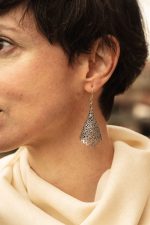 Baby Alpaca and Silk Peruvian Shawl: Black & White - Image 3