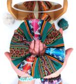 Handmade Peruvian Fabric Hair Scrunchie - Vibrant Bohemian Style - Chincheros - Image 7