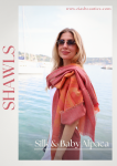 Baby Alpaca and Silk Peruvian Shawl: Energetics Orange Sun Colors