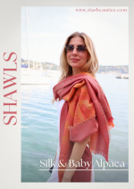 Baby Alpaca and Silk Peruvian Shawl: Energetics Orange Sun Colors