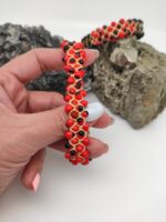 Adjustable Peruvian Bracelet with 4 Huayruros Seed Strands – Handmade Luck Charm - Image 4