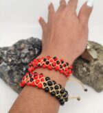 Adjustable Peruvian Bracelet with 4 Huayruros Seed Strands – Handmade Luck Charm - Image 2