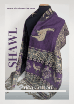 Mauve & Beige Reversible Peruvian cotton Shawl – Artisan Handwoven Peruvian Cotton | Luxuriously Soft & Chic - Image 5