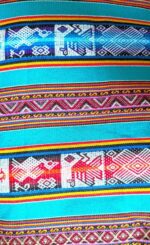 Handwoven CHINCHERO Peruvian Fabric Panel Design – Custom size: 97 x 258 cm – Overlocked - Serged Finish - Image 4