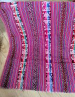 Peruvian Chinchero Artisan Fabric | Warm Tones | Red & Rose Shades Handwoven Textile by the Meter – Fair Trade & Customizable - Image 4