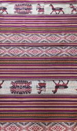 Peruvian Fabric “Paisanos & Pastoritas” – Inca-Style Textile with Cusco Symbols | Handwoven by the Meter, Custom & Fair Trade - Image 2