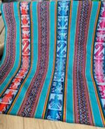 Peruvian Chinchero Artisan Fabric | Green & Blue Tones | Authentic Emerald & Turquoise Andean Textile – Fair Trade & Customizable - Image 6