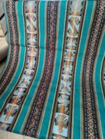 Peruvian Chinchero Artisan Fabric | Green & Blue Tones | Authentic Emerald & Turquoise Andean Textile – Fair Trade & Customizable - Image 5