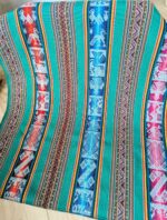 Peruvian Chinchero Artisan Fabric | Green & Blue Tones | Authentic Emerald & Turquoise Andean Textile – Fair Trade & Customizable - Image 4
