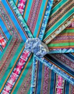 Peruvian Chinchero Artisan Fabric | Green & Blue Tones | Authentic Emerald & Turquoise Andean Textile – Fair Trade & Customizable