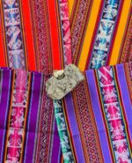 Peruvian Chinchero Artisan Fabric | Sunlit Colors | Vibrant Yellow, Orange & Lilac Textile by the Meter – Fair Trade & Customizable