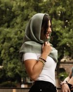 Olive Green Baby Alpaca & Silk Shawl – Natural Elegance | Handwoven Ethical Peruvian Luxury - Image 5