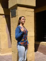 Blue Mélange Baby Alpaca Vest – Inca Geometric Front | Open Peruvian Pullover in 100% Natural Wool – Handwoven & Fair Trade - Image 6