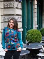 Jade Turquoise Baby Alpaca Vest – Open Front Inca Design | Handwoven Peruvian Wool, Ethical Luxury Fashion - Image 2