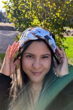 White & Earth Tones Handwoven Headband – Andean Aura Collection - Image 6