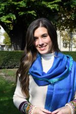 Blue & Turquoise Baby Alpaca & Silk Shawl – Sky Serenity | Reversible Andean Luxury - Image 10