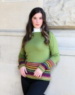 Olive Green Baby Alpaca Pullover – Inca Borders | Andean Essence Collection