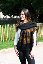 Black & Camel Polar Cotton Shawl – Timeless Sophistication, Andean Soul – Andean Essence Collection