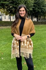 Camel & Beige/Grey Shawl – Desert Tones of Andean Elegance - Andean Essence Collection - Image 6