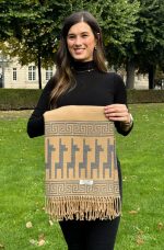 Camel & Beige/Grey Shawl – Desert Tones of Andean Elegance - Andean Essence Collection - Image 2